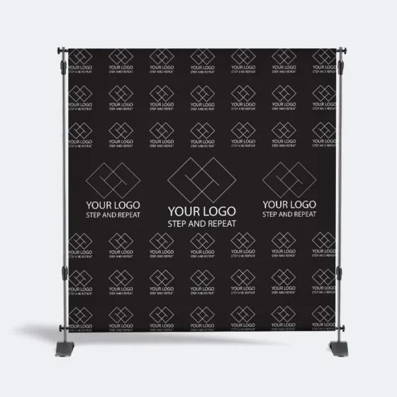 Step & Repeat Print Example of Tension Banner Stand