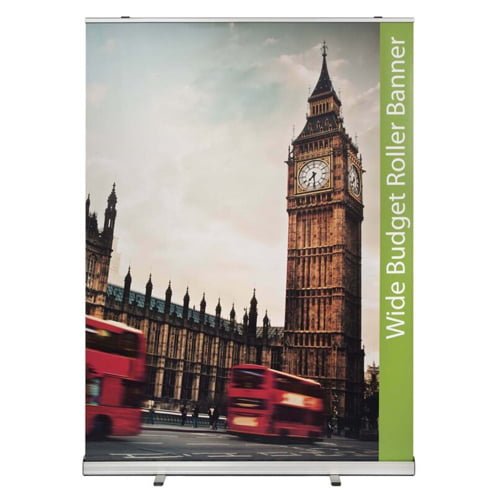 Wide Budget Banner Printed with London scene