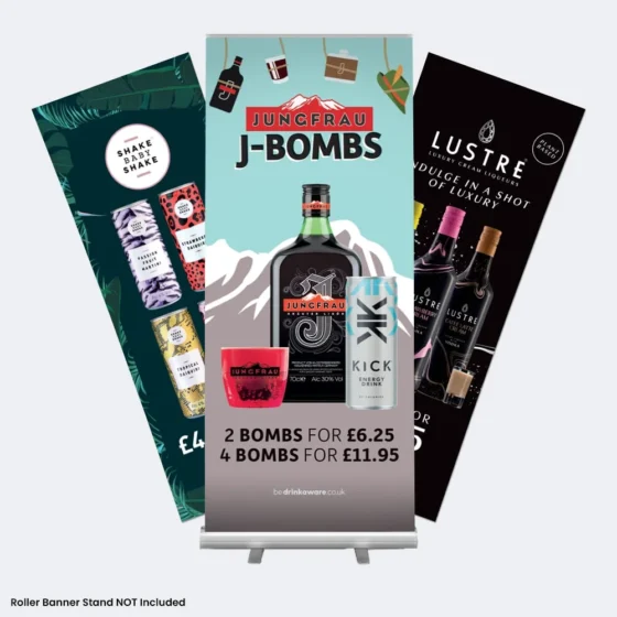 Roller Banner replacement graphics print examples stand not included