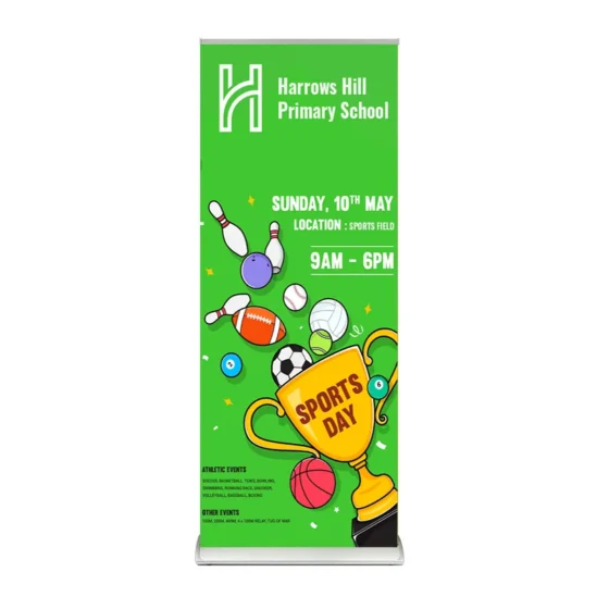 Sports day roller banners for a local school
