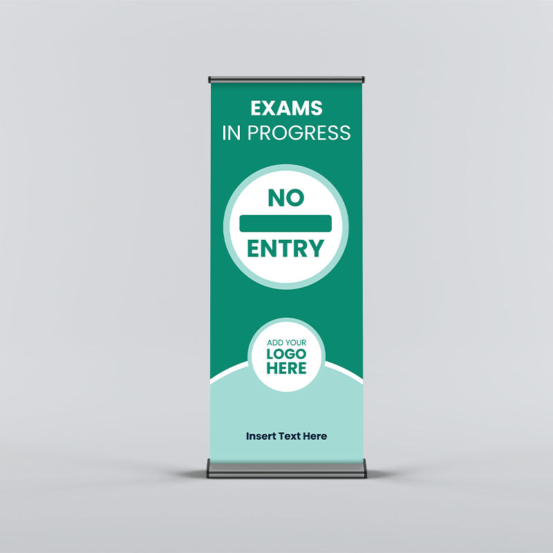 Exam no entry pop up banners