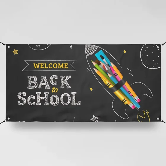 Back to school display banner printing
