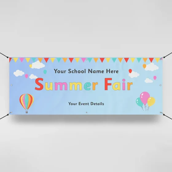 Custom school summer fair banner