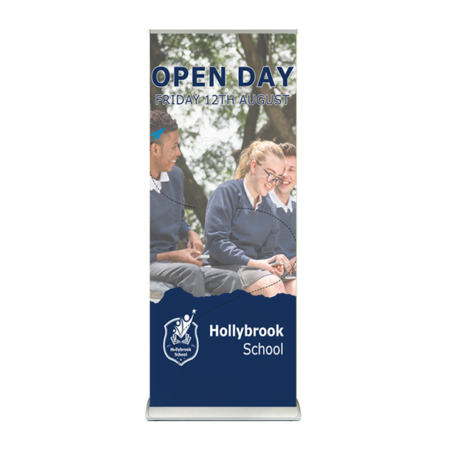 School open day printed roller banners