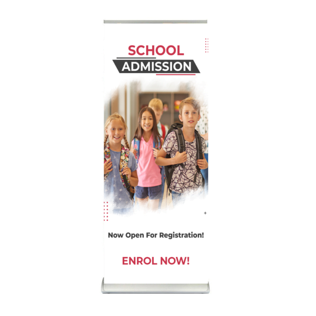 School Admission banner with stand