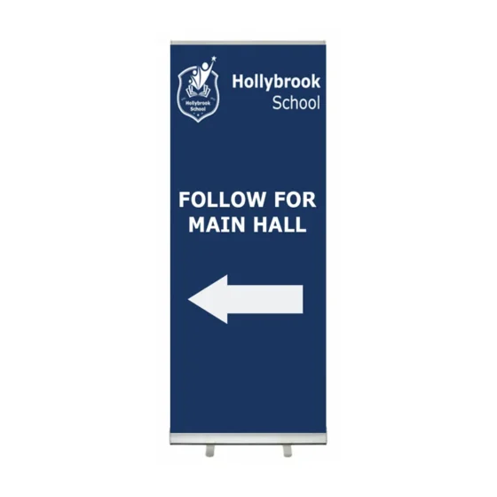 budget Directional roller banner school pop up stand