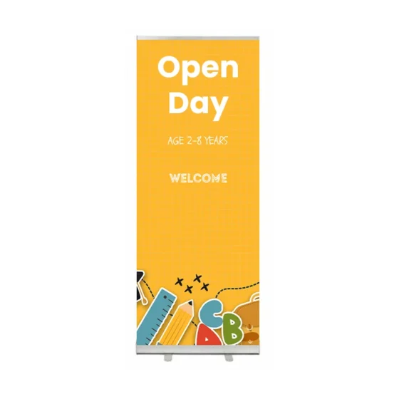 budget Open day roller banner for ages 2-8 years