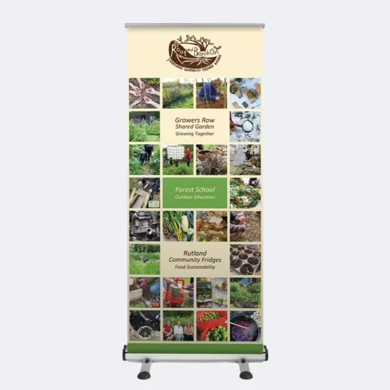 Next Day Outdoor Roller Banner (Front View)
