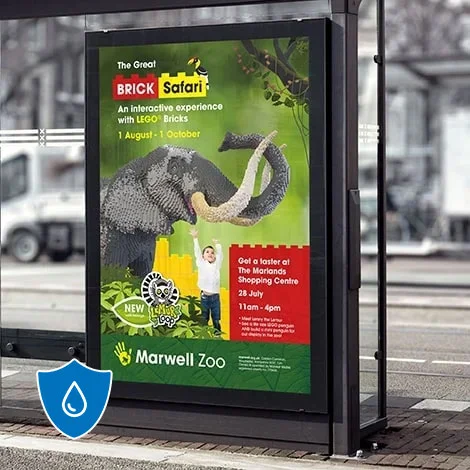 Outdoor poster printing example