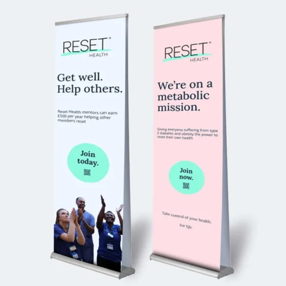 Next Day Premium Double Sided Roller Banner Print Example
