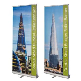 double sided budget roller banner