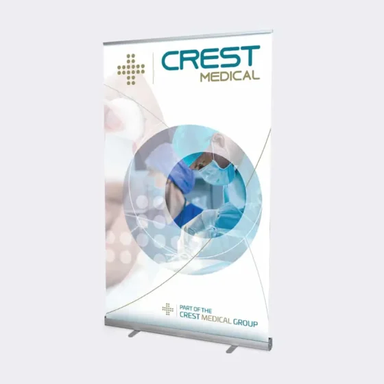 Wide Economy roller banner print example