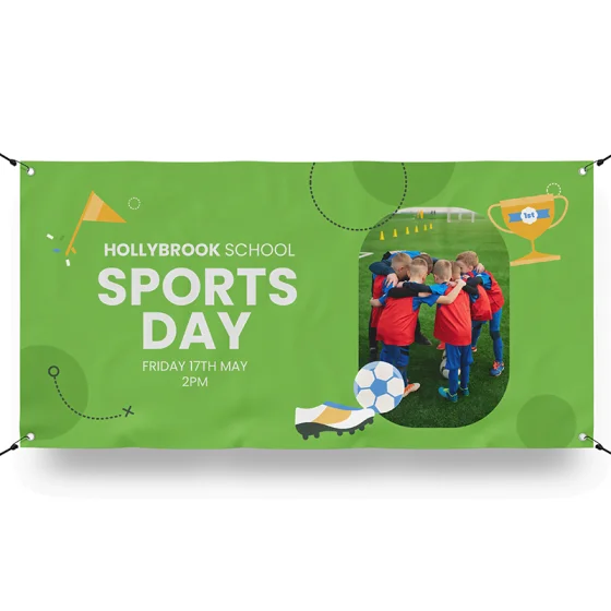 School sports day display banner printing